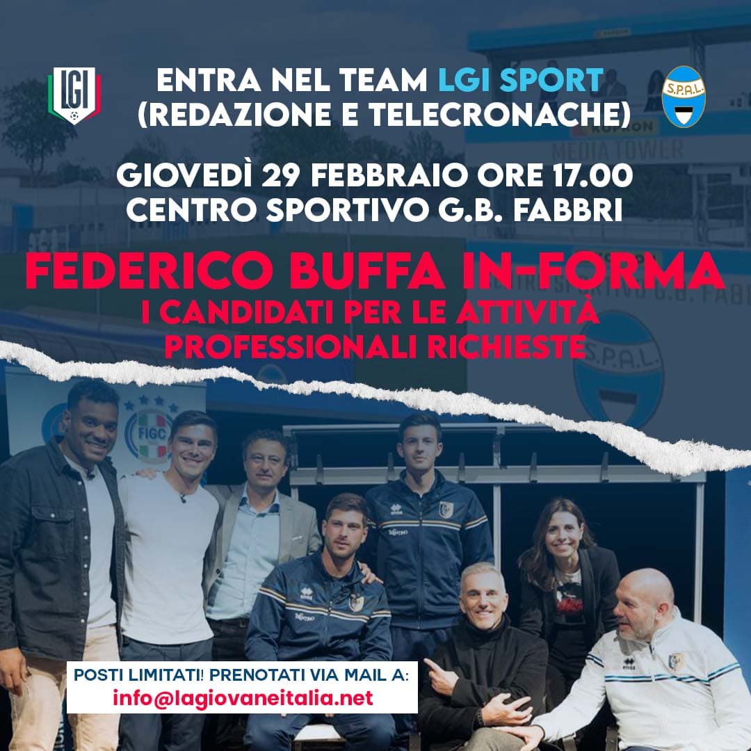 La Giovane Italia e Federico Buffa a Ferrara