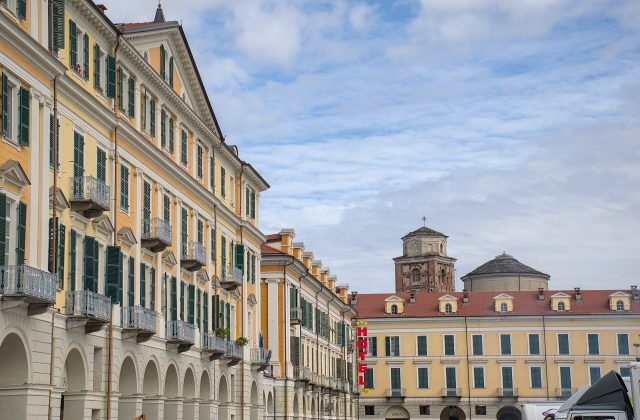 Piazza Galimberti a Cuneo, sede dell arrivo del campionato italiano su strada