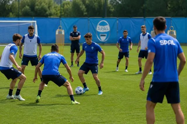 Allenamento di calcio durante la preparazione estiva