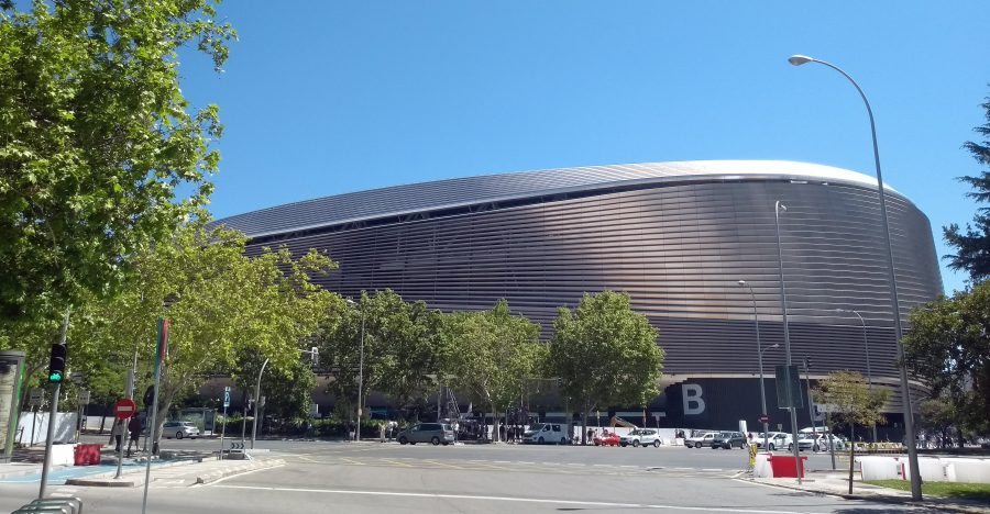 Esterno dello stadio Santiago Bernabeu di Madrid