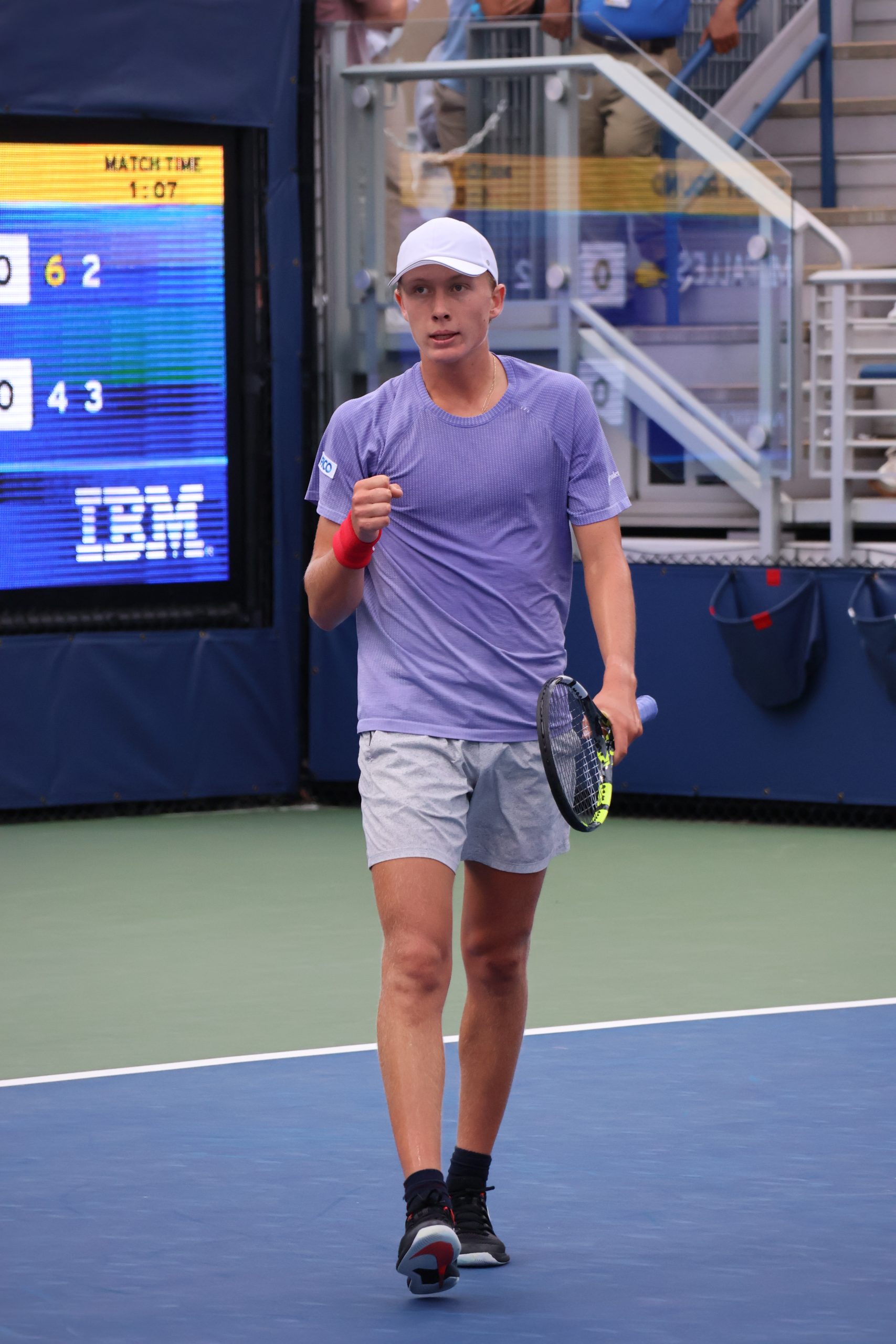 Ethan Quinn durante un match agli US Open