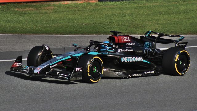 George Russell con la Mercedes al Gran Premio d’Austria