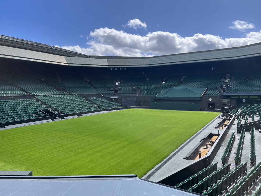 Il Centre Court di Wimbledon visto dagli spalti