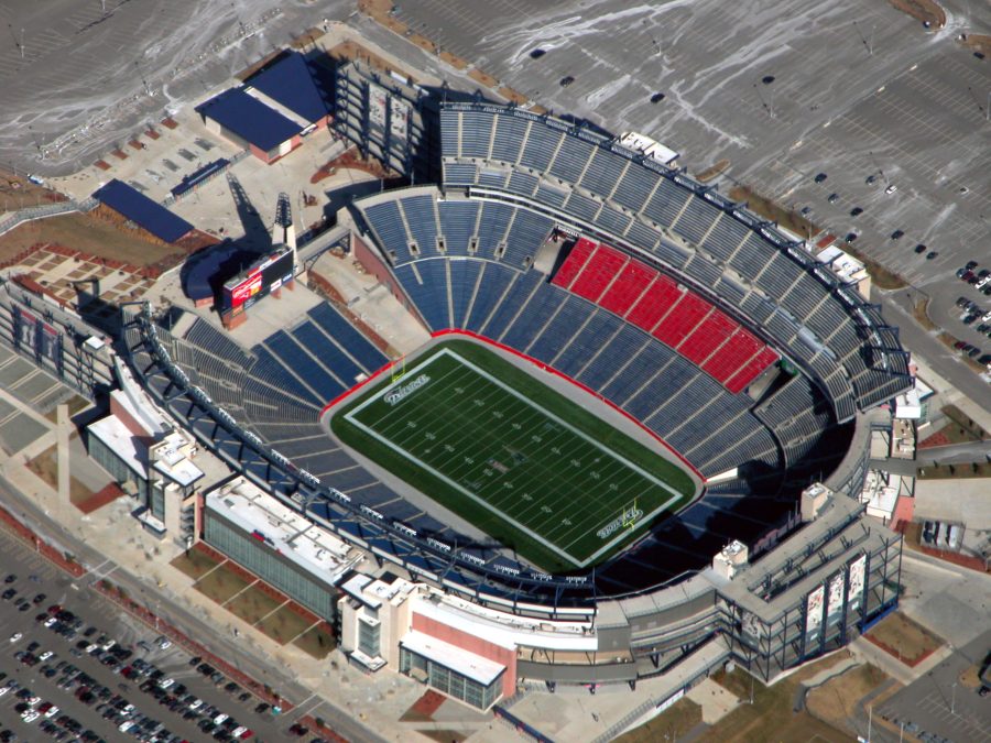 Vista aerea del Gillette Stadium, Boston Stadium per il Mondiale 2026