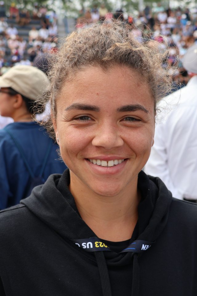 Jasmine Paolini in campo nel circuito WTA