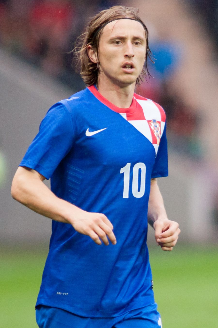 Luka Modric con la maglia della Croazia durante una partita internazionale