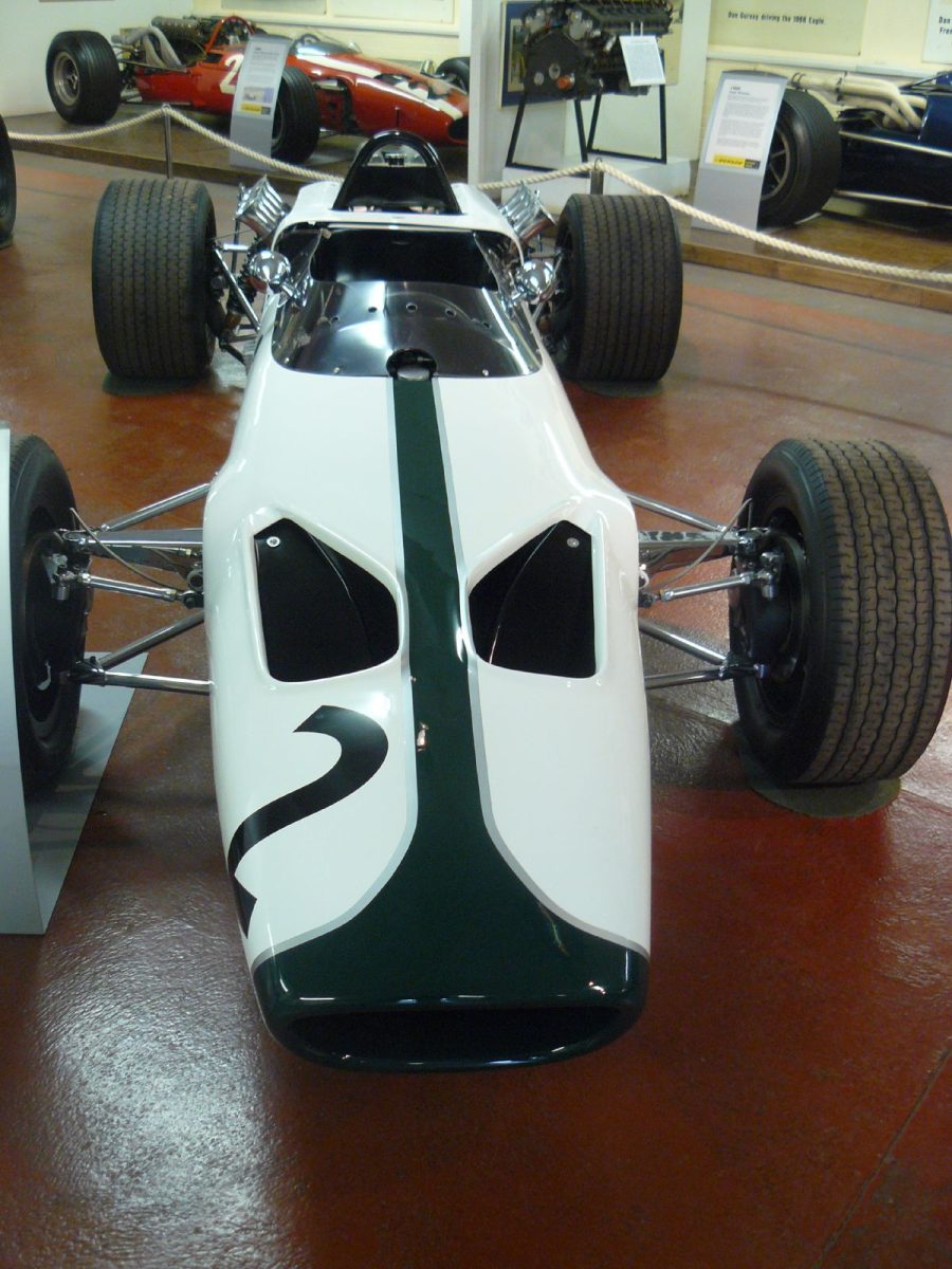 McLaren M2B del 1966 esposta, modello che ispira la livrea di Silverstone