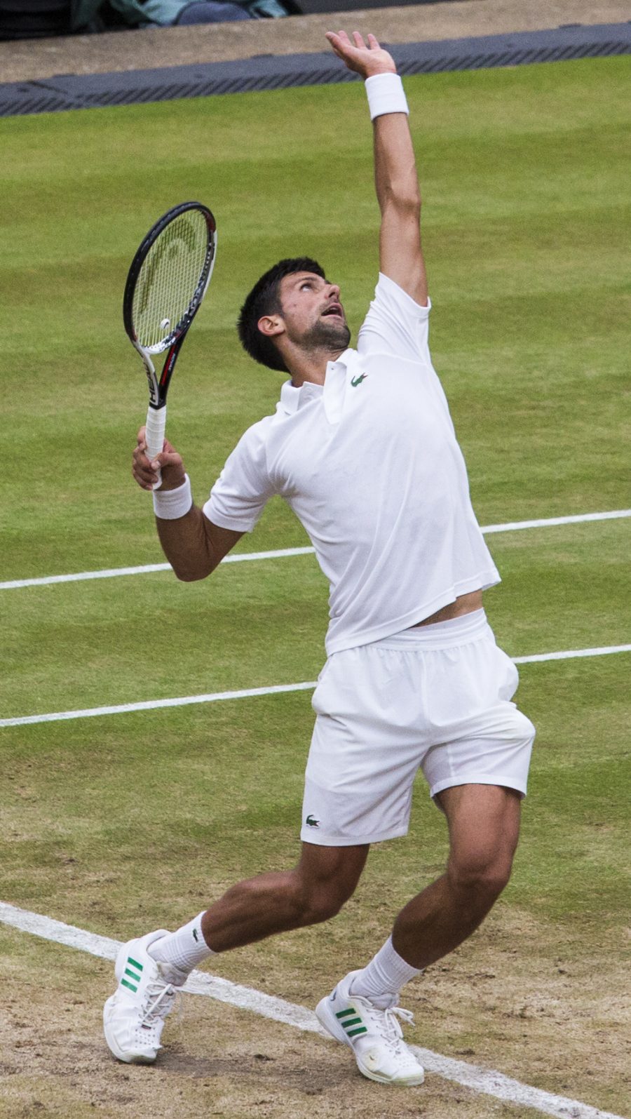 Novak Djokovic in campo a Wimbledon
