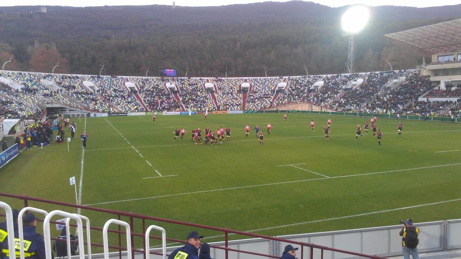 Partita di rugby allo stadio Mikheil Meskhi di Tbilisi