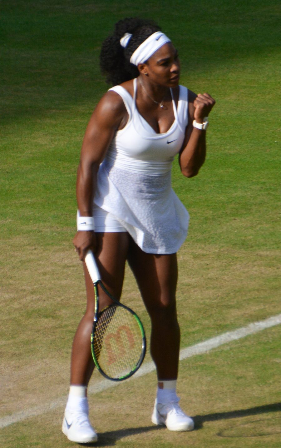 Serena Williams in campo a Wimbledon