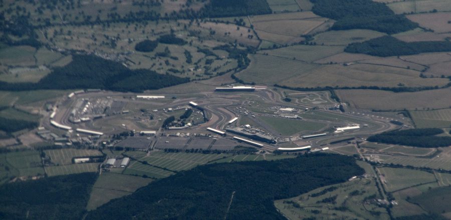 Vista aerea del circuito di Silverstone