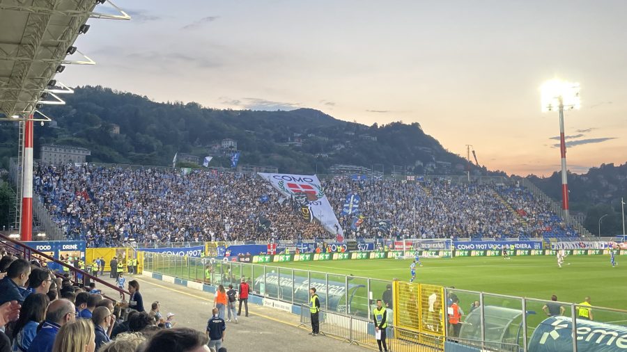 Lo stadio Giuseppe Sinigaglia di Como durante una partita