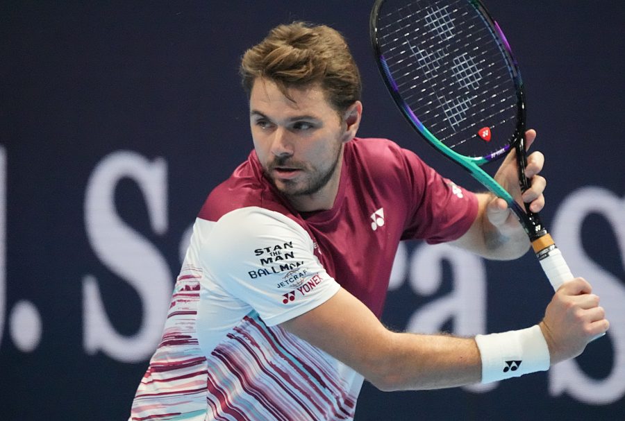 Stan Wawrinka durante un torneo indoor a Basilea