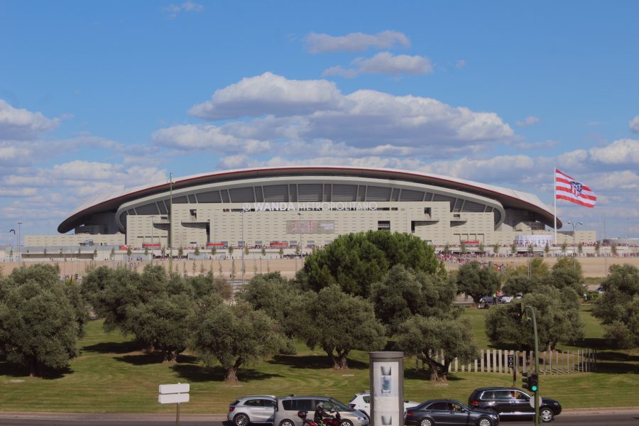 Esterno dello stadio Metropolitano, casa dell’Atlético Madrid