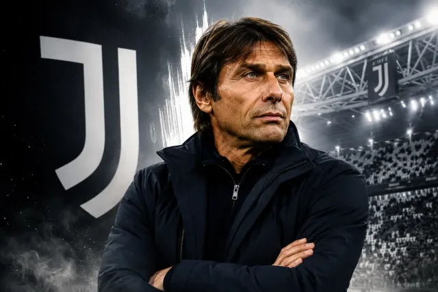 Conte con lo stemma Juventus