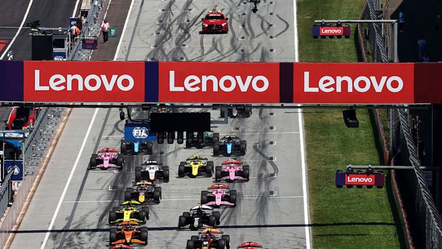 Le monoposto di Formula 2 al via della Sprint Race sul Red Bull Ring
