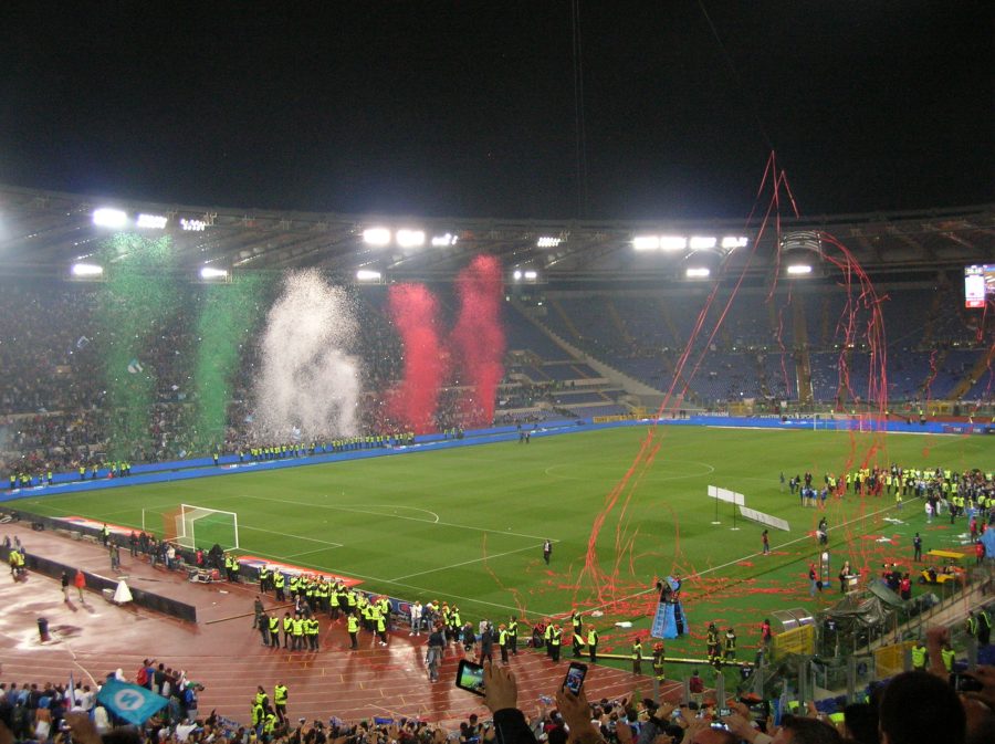 Stadio Olimpico durante una cerimonia di Coppa Italia