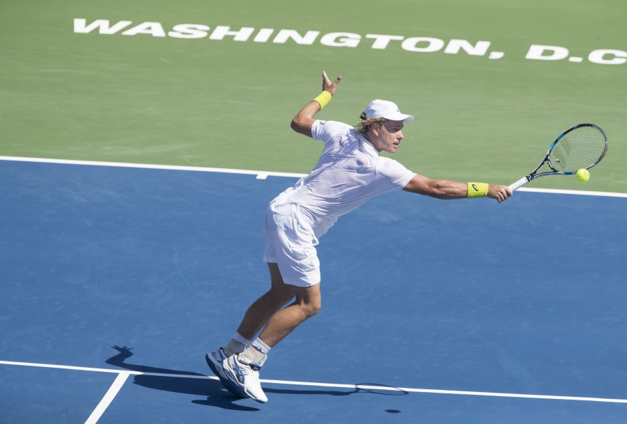 James Duckworth durante un torneo ATP a Washington