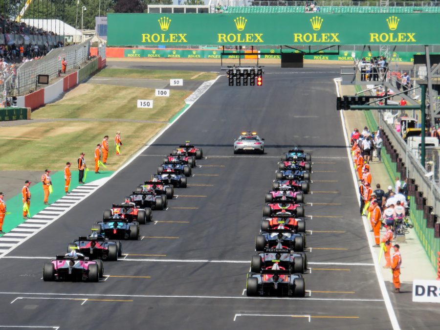 Circuito di Silverstone durante un weekend di gara