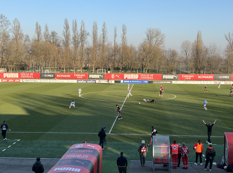 Milan Women in campo contro Pomigliano al Centro Sportivo Vismara