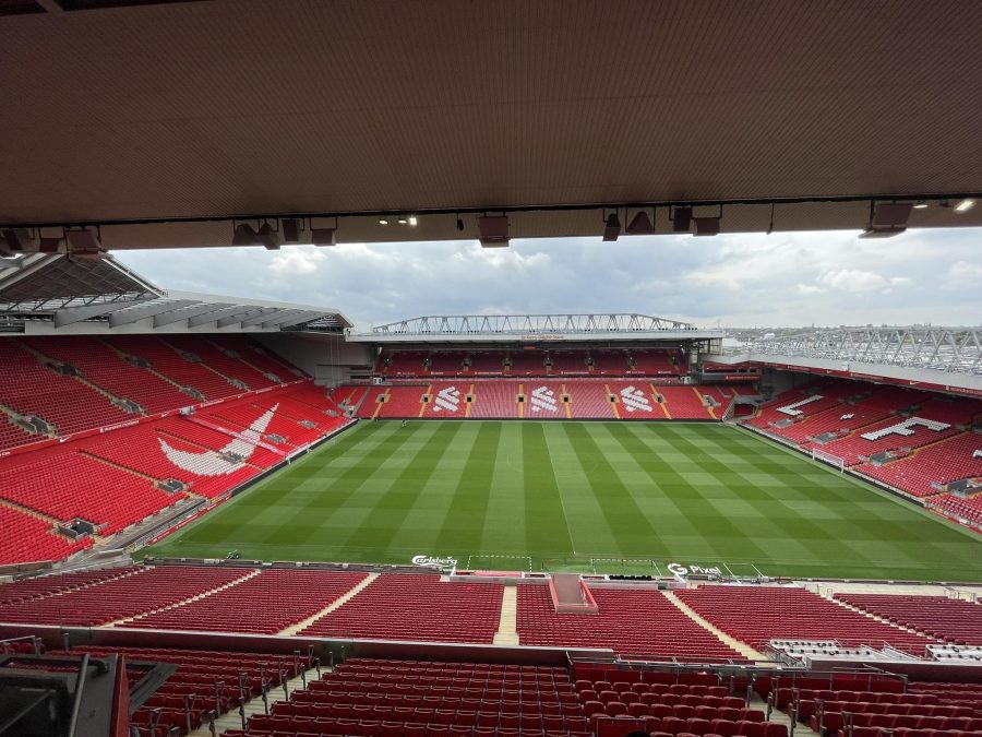 Anfield, stadio del Liverpool, visto dall interno