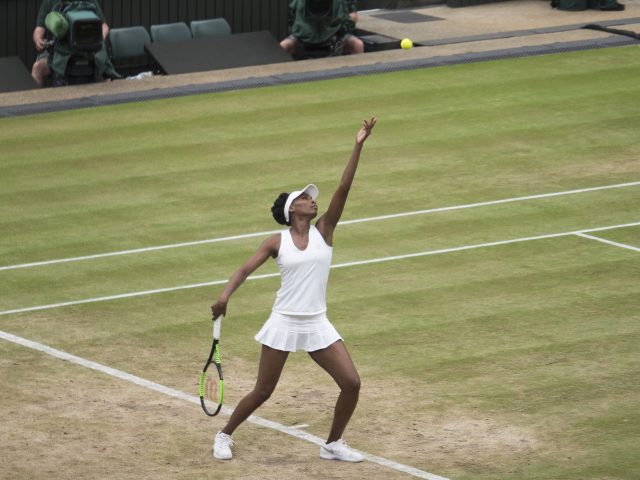 Venus Williams in campo a Wimbledon