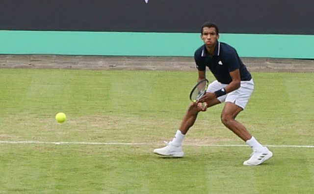 Felix Auger-Aliassime in campo sull erba nel 2026