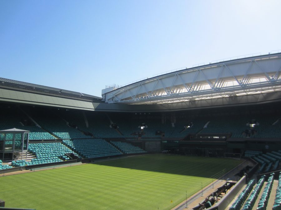 Il Centre Court di Wimbledon visto dagli spalti