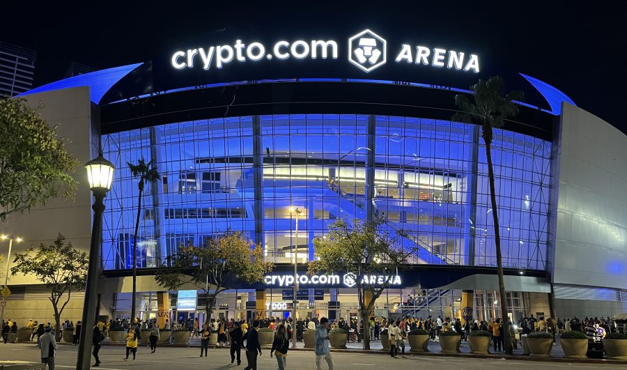 Esterno della Crypto.com Arena di Los Angeles