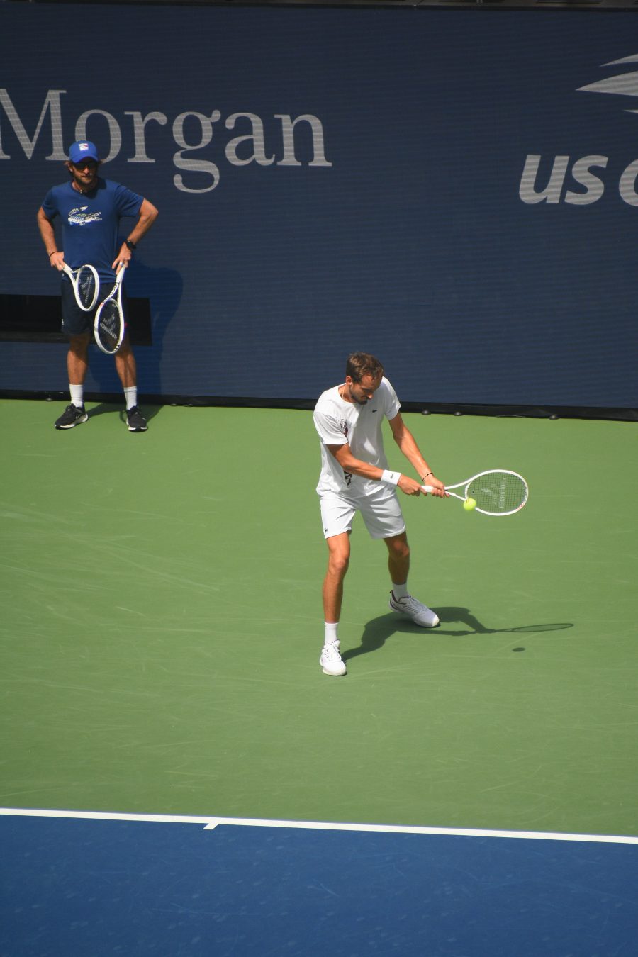 Daniil Medvedev durante una sessione di allenamento agli US Open 2023