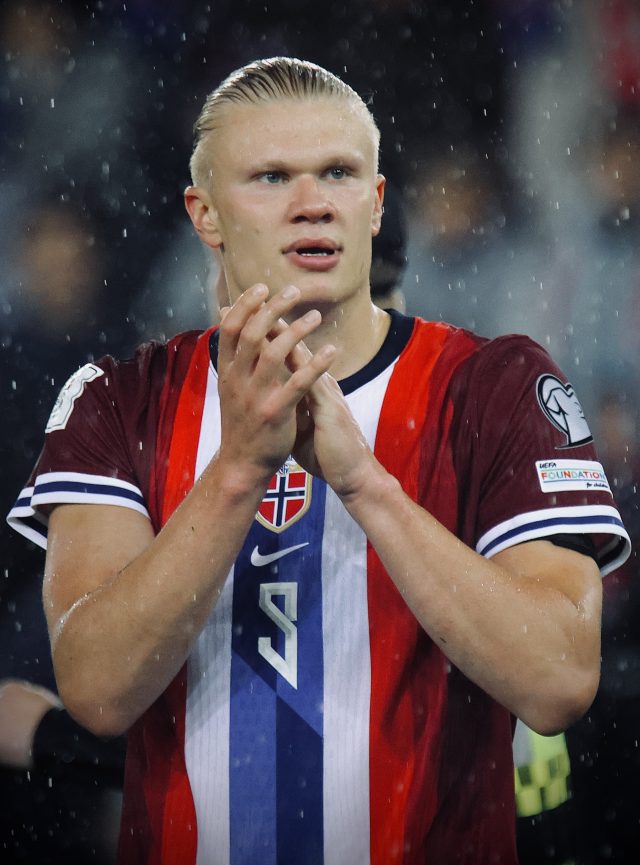 Erling Haaland con la nazionale norvegese
