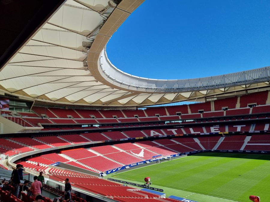 Vista interna dell’Estadio Metropolitano dell’Atletico Madrid