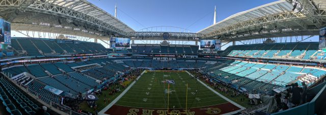 Vista panoramica dell Hard Rock Stadium, una delle sedi del Mondiale 2026