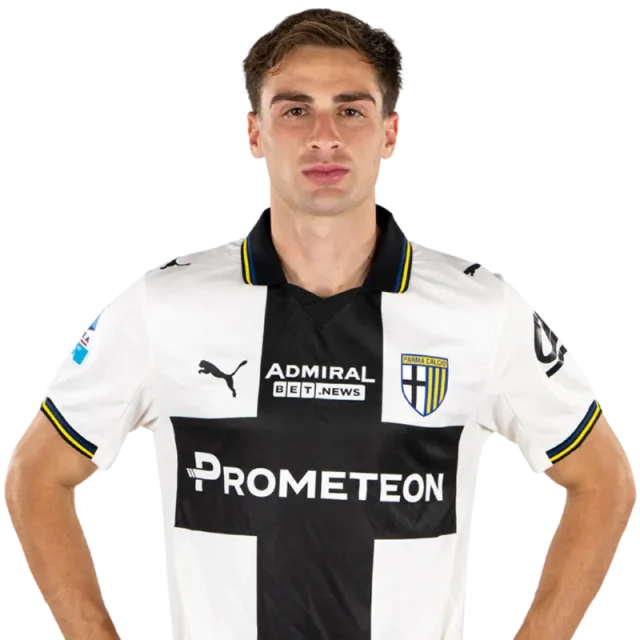 Gaetano Oristanio con la maglia del Parma