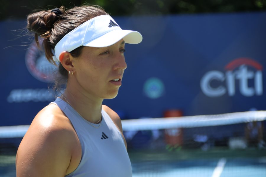 Jessica Pegula durante una partita di tennis