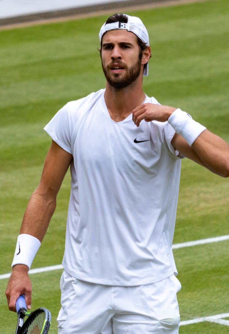 Karen Khachanov a Wimbledon sul campo numero 1