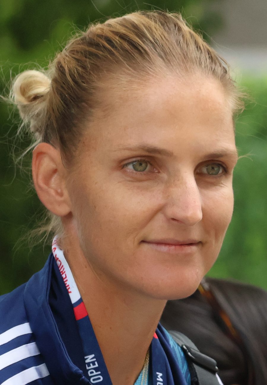 Karolina Pliskova durante un allenamento al Washington Open