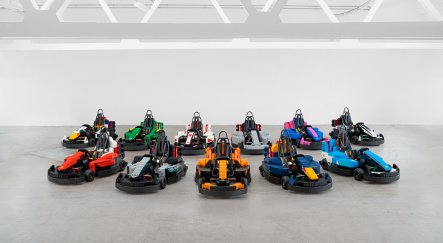 Le minicars LEGO della Formula 1 preparate per la drivers parade di Silverstone