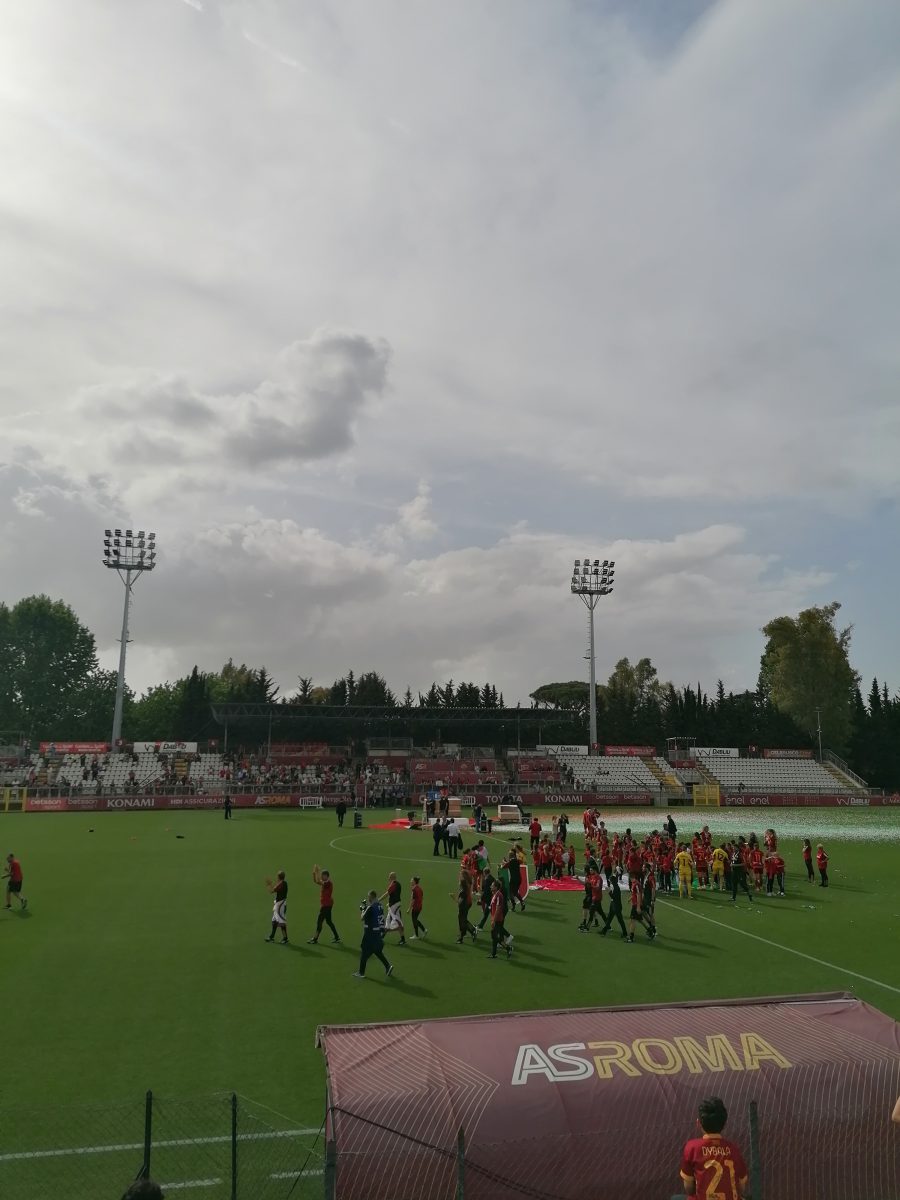 Festa della Roma femminile dopo lo scudetto
