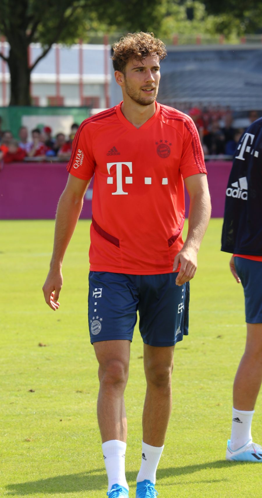 Leon Goretzka durante un allenamento con il Bayern Monaco