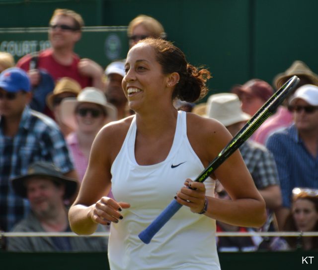 Madison Keys in campo a Wimbledon