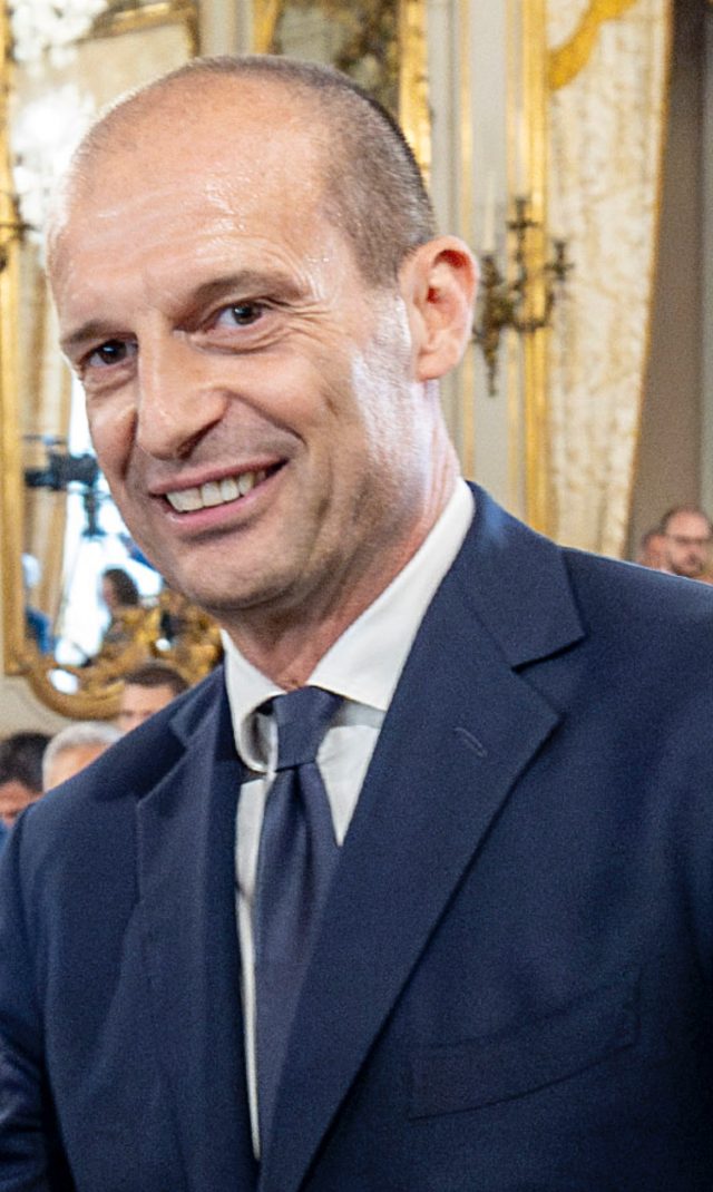Massimiliano Allegri durante un incontro istituzionale nel 2024