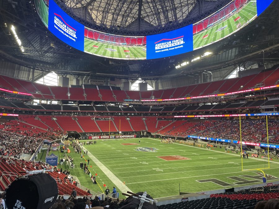 Interno del Mercedes-Benz Stadium di Atlanta