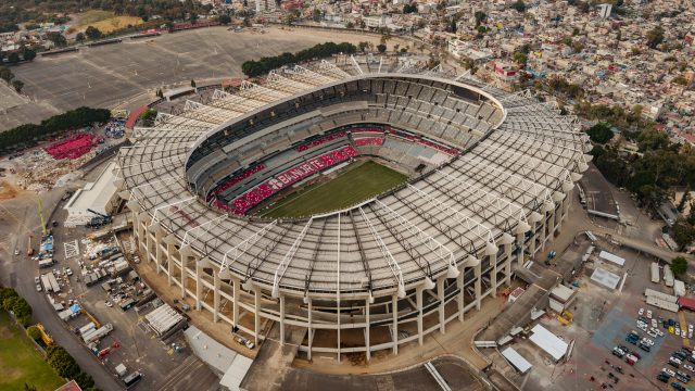 Veduta esterna dell Estadio Azteca di Citta del Messico
