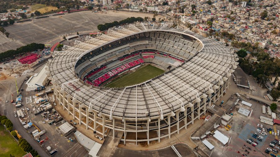 Veduta esterna dell Estadio Azteca di Citta del Messico