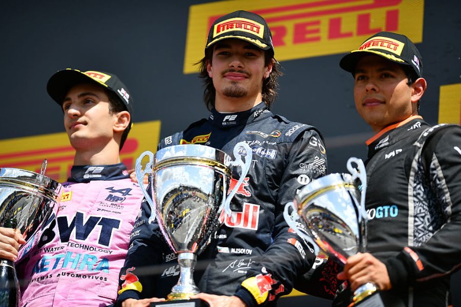 Il podio della Sprint Race di Formula 2 a Silverstone 2026