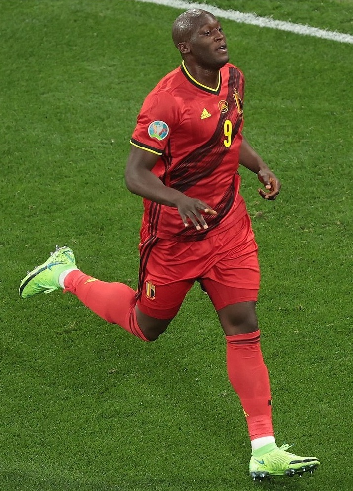 Romelu Lukaku durante una partita della nazionale belga