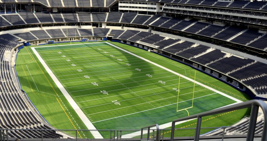 Veduta del SoFi Stadium di Inglewood, Los Angeles