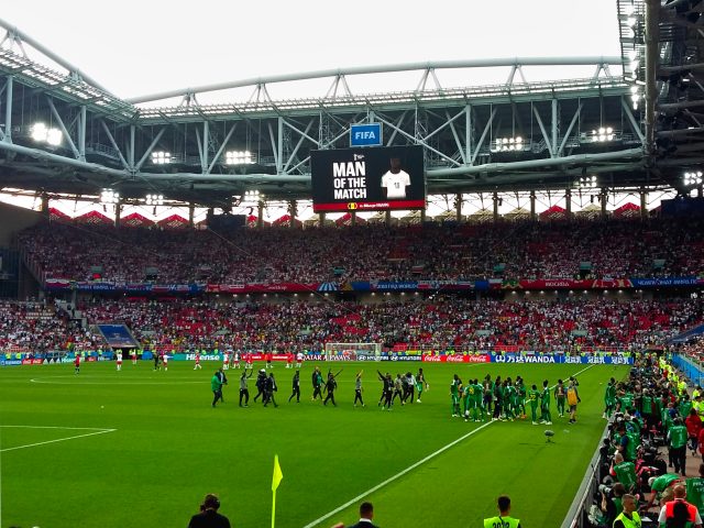 Stadio durante una partita dei Mondiali FIFA