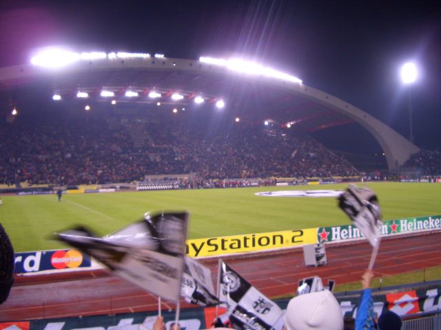 Stadio Friuli di Udine durante una partita europea